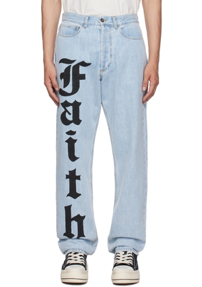Faith Connexion Blue Printed Jeans