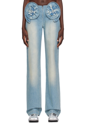 FIDAN NOVRUZOVA SSENSE Exclusive Blue Jeans