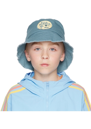 Wander & Wonder Kids Blue Patch Bucket Hat