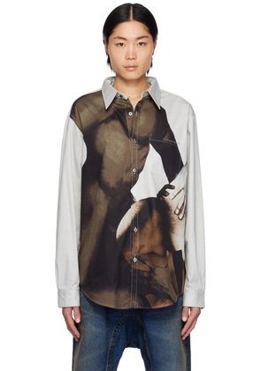 Y/Project Gray Body Collage Shirt