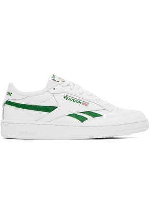 Reebok Classics White & Green Club C Revenge Sneakers