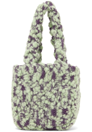 Puppets and Puppets Green & Purple Seamoss Top Handle Bag