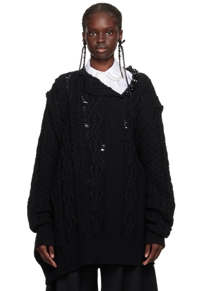 Simone Rocha Black Beaded Sweater