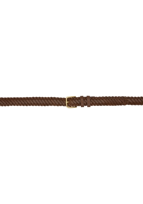 Recto Brown Woven Belt
