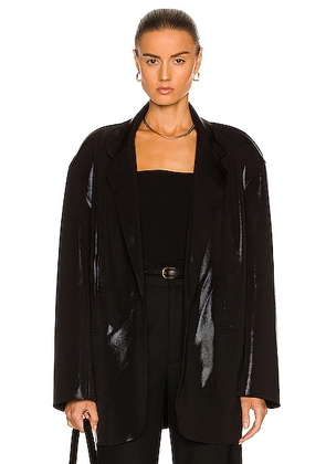 Norma Kamali Oversized Single Breasted Jacket in Black - Black. Size L (also in ).