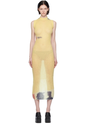 Eckhaus Latta Yellow Composition Midi Dress