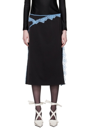 VAILLANT Black Cigarette Midi Skirt