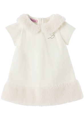 Miss Blumarine Baby White Crystal Dress