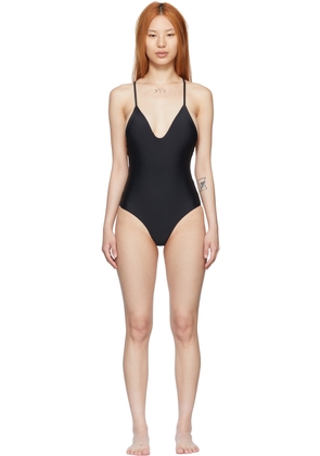 Jade Swim Black Nylon One-Piece Swimsuit