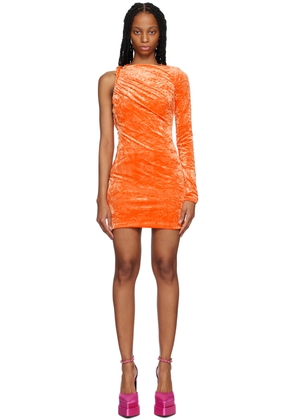 Versace Orange Rolled Minidress