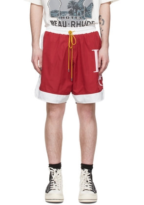 Rhude Red Nylon Shorts