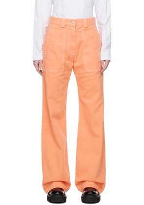 MSGM Orange Baggy Jeans