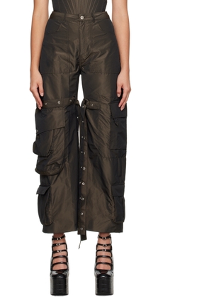 Marques Almeida Brown Multipocket Trousers