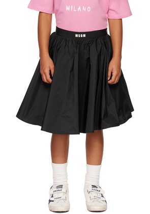 MSGM Kids Kids Black Pleated Skirt
