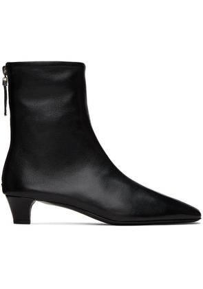Teurn Studios SSENSE Exclusive Black Glove Ankle Boots