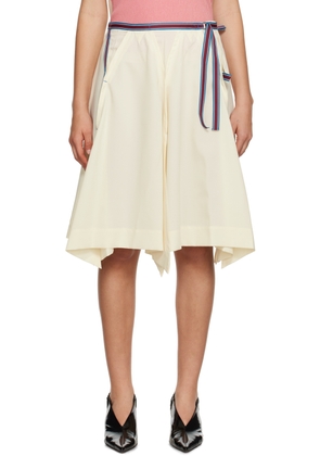 132 5. ISSEY MIYAKE Off-White Zoetrope Midi Skirt
