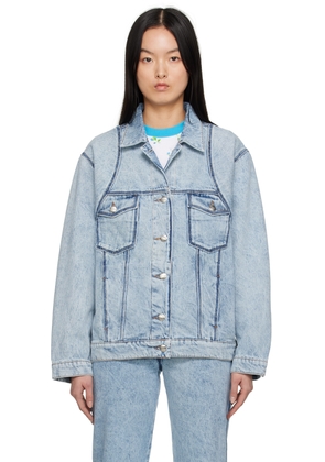Nina Ricci Blue Washed-Out Denim Jacket