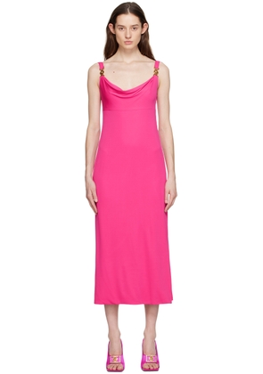 Versace Pink Cowl Neck Maxi Dress
