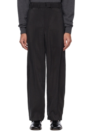 LEMAIRE Gray Belted Loose Trousers