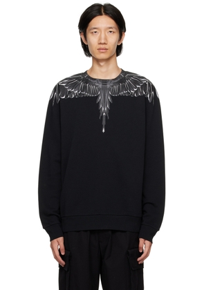 Marcelo Burlon County of Milan Black Printed Sweatshirt