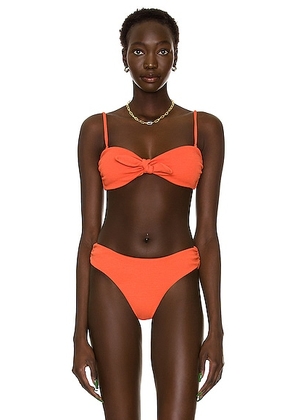 SIMKHAI Katrine Bikini Top in Chili - Burnt Orange. Size XS (also in ).