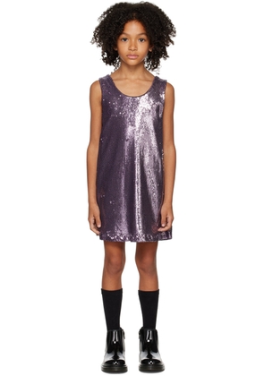 MSGM Kids Kids Purple Sequin Dress