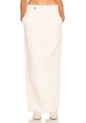 Helsa Maxi Skirt in Ecru - Ivory. Size L (also in M, S, XL, XS, XXS).