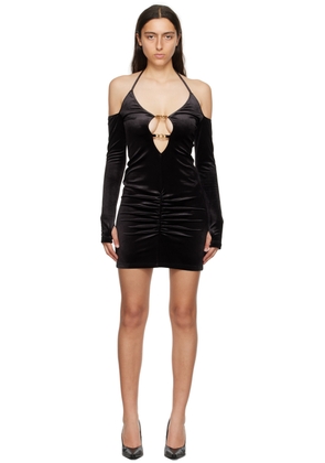 Versace Jeans Couture Black Ruched Minidress