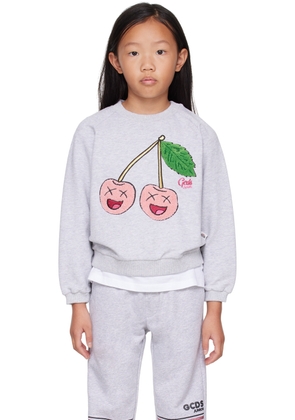 GCDS Kids Kids Gray Cherries Sweatshirt