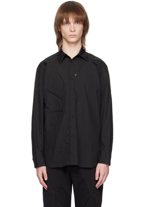 POST ARCHIVE FACTION (PAF) Black Button Shirt