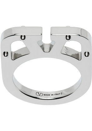 Valentino Garavani Silver VLogo Type Ring