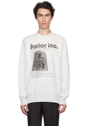 kolor Gray Printed Sweatshirt