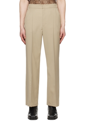 AMOMENTO Beige Flared Trousers