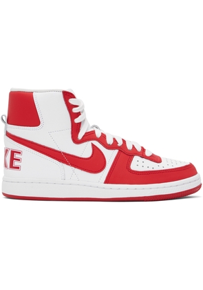 Comme des Garçons Homme Plus Red & White Nike Edition Terminator High Sneakers