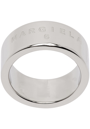 MM6 Maison Margiela Silver Minimal Logo Ring