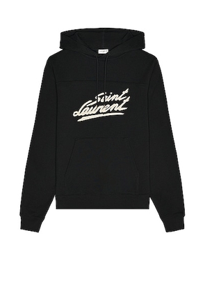 Saint Laurent Classic Hoodie in Noir & Natural - Black. Size M (also in ).