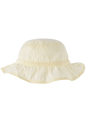 TINYCOTTONS Kids Yellow Frilled Bucket Hat