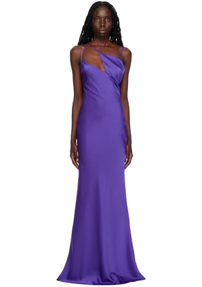 The Attico Purple Melva Maxi Dress