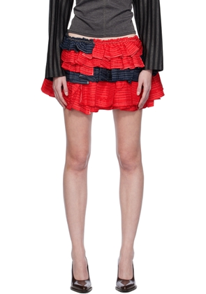 SC103 Red & Navy Passage Miniskirt