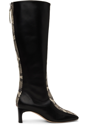 Aeyde Black & Off-White Morgane Boots
