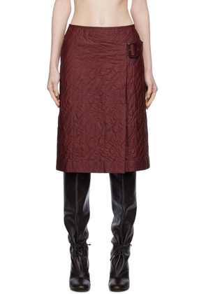 UMBER POSTPAST Brown Garment-Dyed Midi Skirt