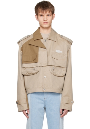 Feng Chen Wang Khaki Layered Jacket