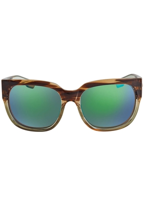 Costa Del Mar WATERWOMAN 2 Green Mirror Polarized Glass Ladies Sunglasses WTR 292 OGMGLP 58