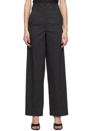Elleme Gray Curved Stitched Trousers