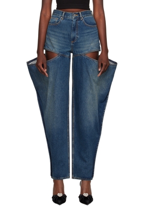 AREA Blue Cutout Jeans