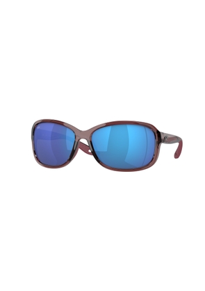 Costa Del Mar SEADRIFT Blue Mirror Polarized Glass Rectangular Ladies Sunglasses 6S9114 911402 60