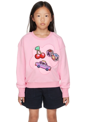Marc Jacobs Kids Pink Urban Jungle Detachable Patch Sweatshirt