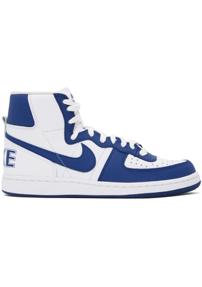 Comme des Garçons Homme Plus Blue & White Nike Edition Terminator High Sneakers