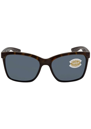 Costa Del Mar ANAA Grey Polarized Polycarbonate Ladies Sunglasses ANA 109 OGP 55