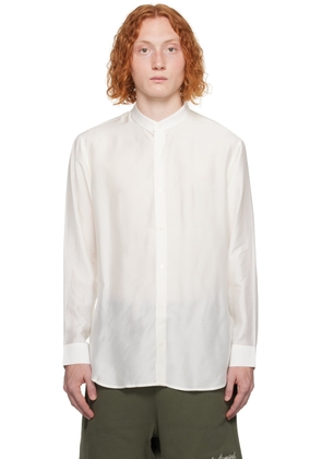 Emporio Armani White Band Collar Shirt